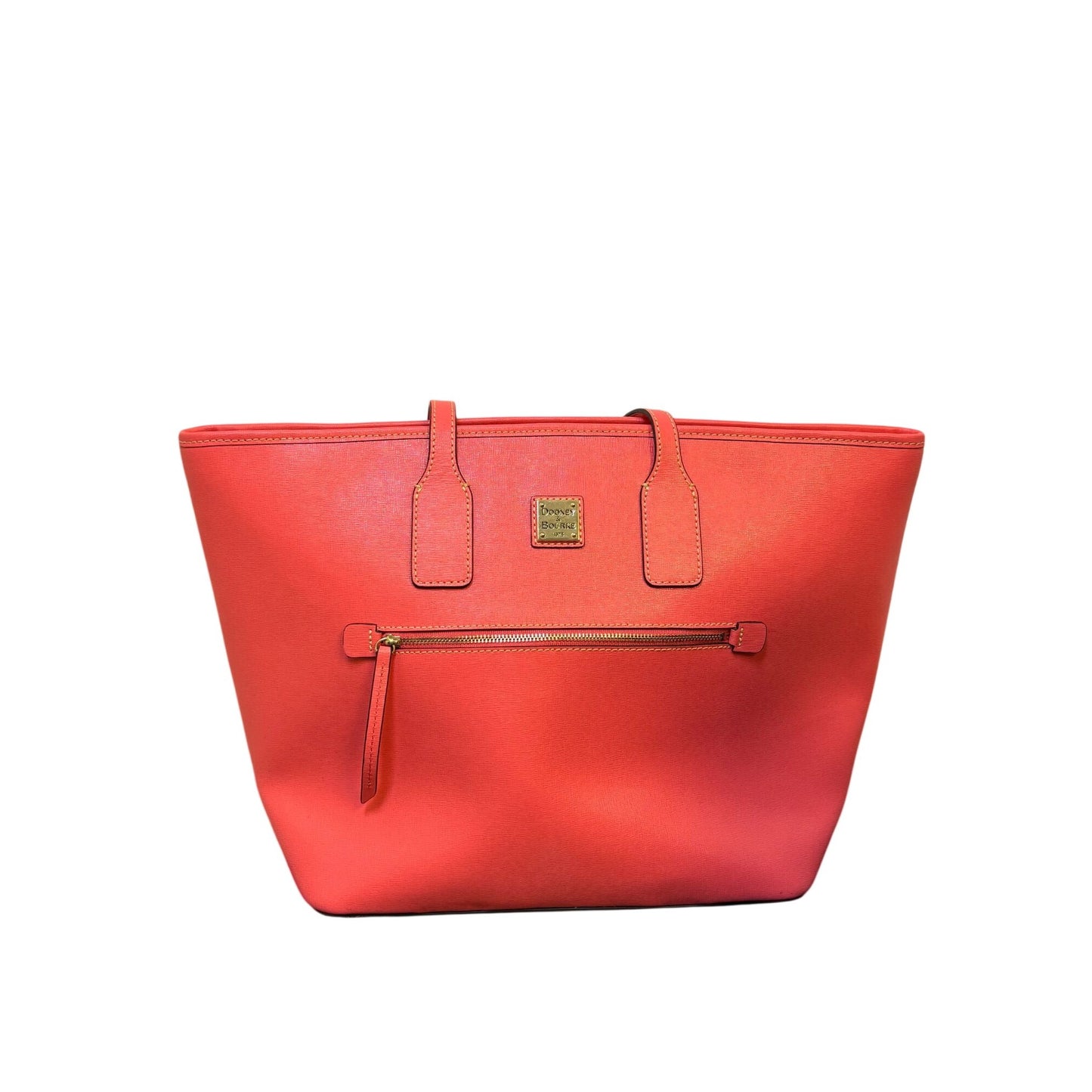 Dooney & Bourke Melon Red Large Pebble Leather Tote Purse