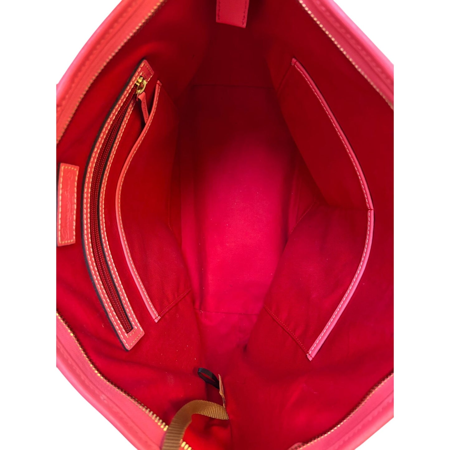 Dooney & Bourke Melon Red Large Pebble Leather Tote Purse