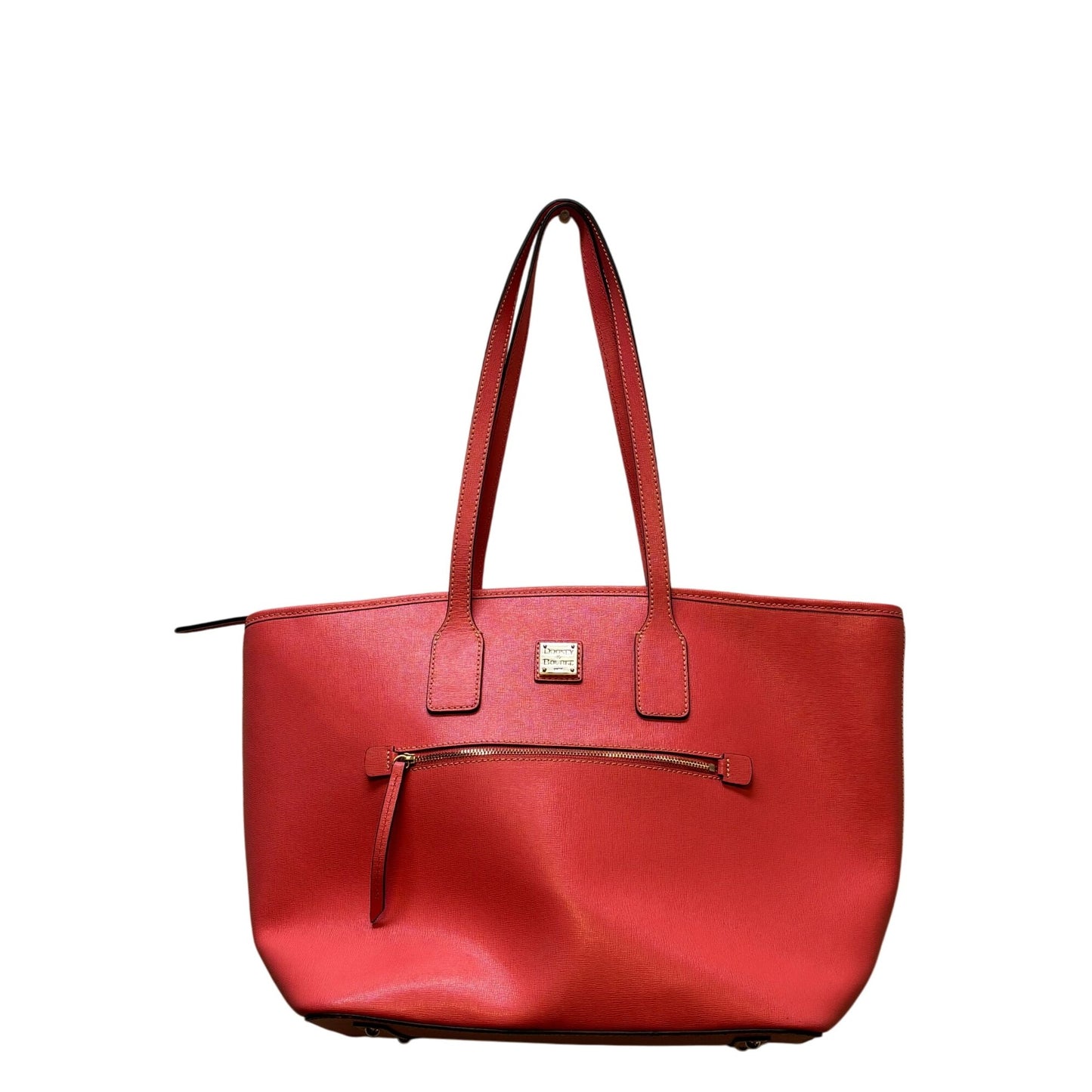 Dooney & Bourke Melon Red Large Pebble Leather Tote Purse