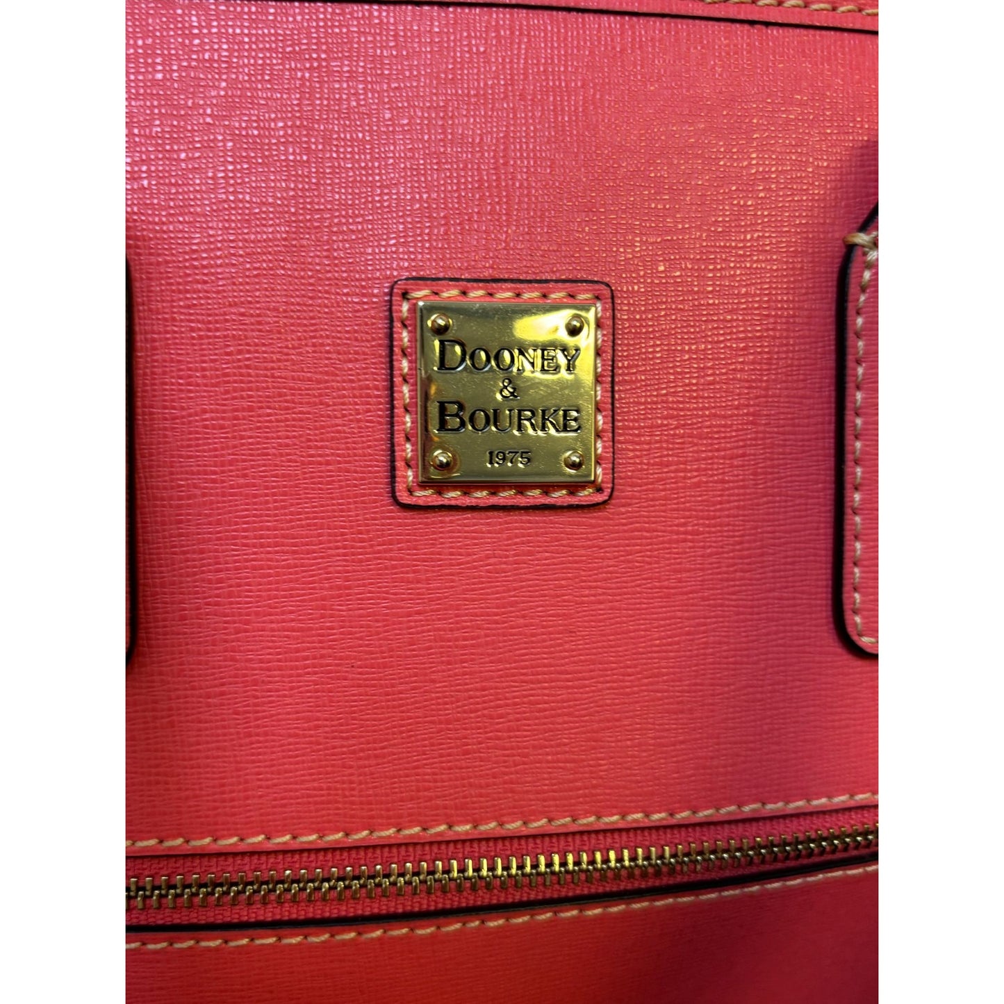 Dooney & Bourke Melon Red Large Pebble Leather Tote Purse