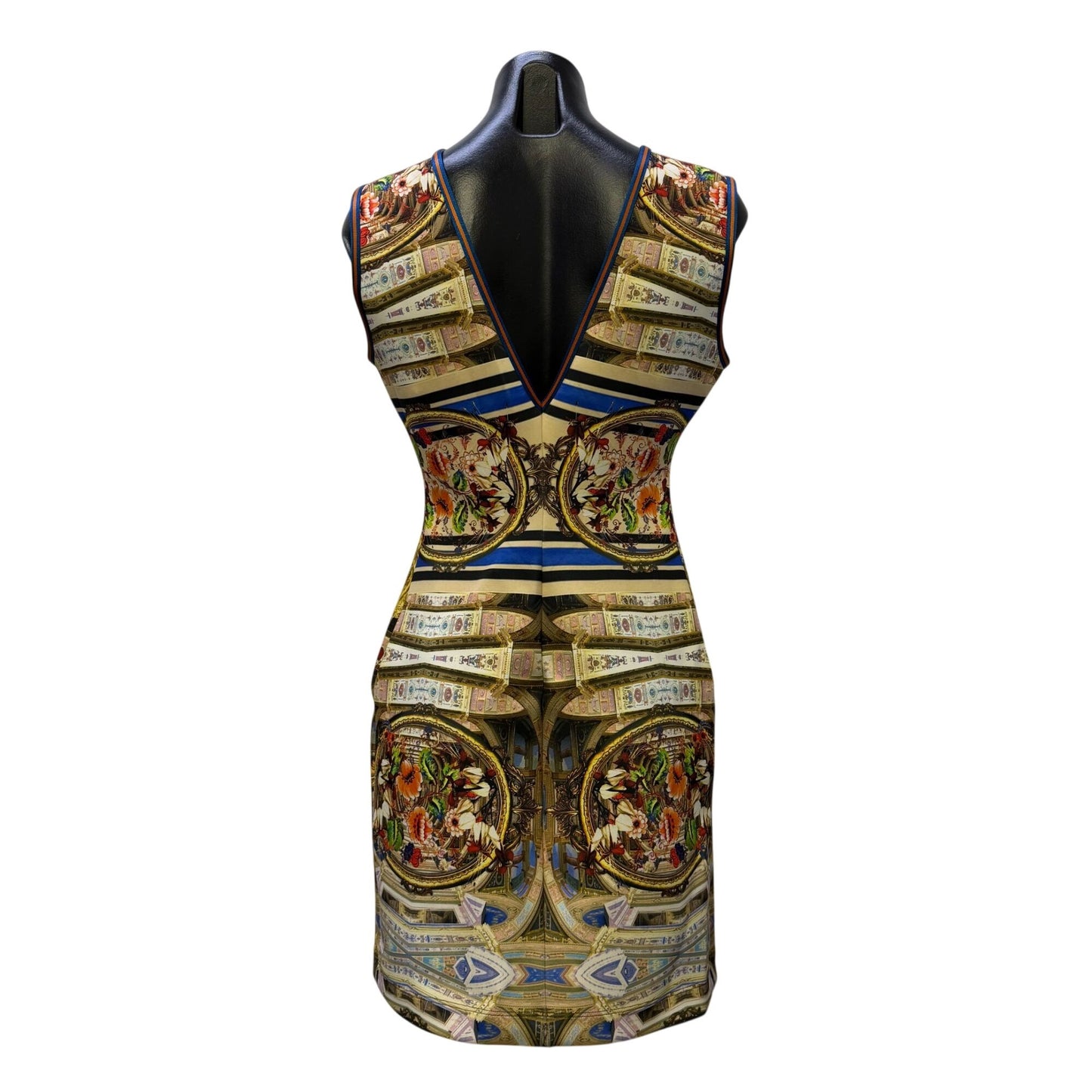 Clover Canyon Multi-Color Printed Dress V-Back Design Size L