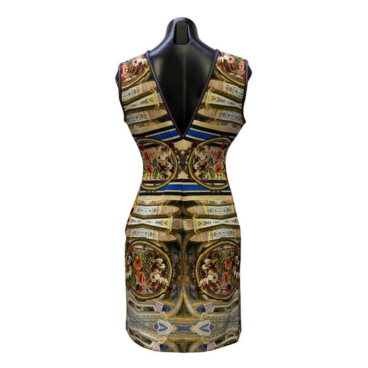 Clover Canyon Multi-Color Printed Dress V-Back Design Size L