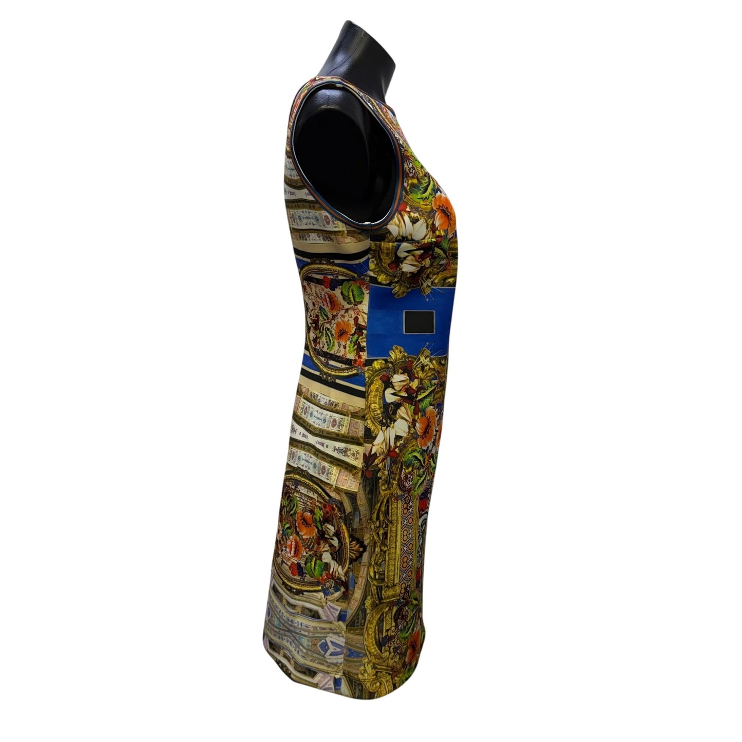 Clover Canyon Multi-Color Printed Dress V-Back Design Size L