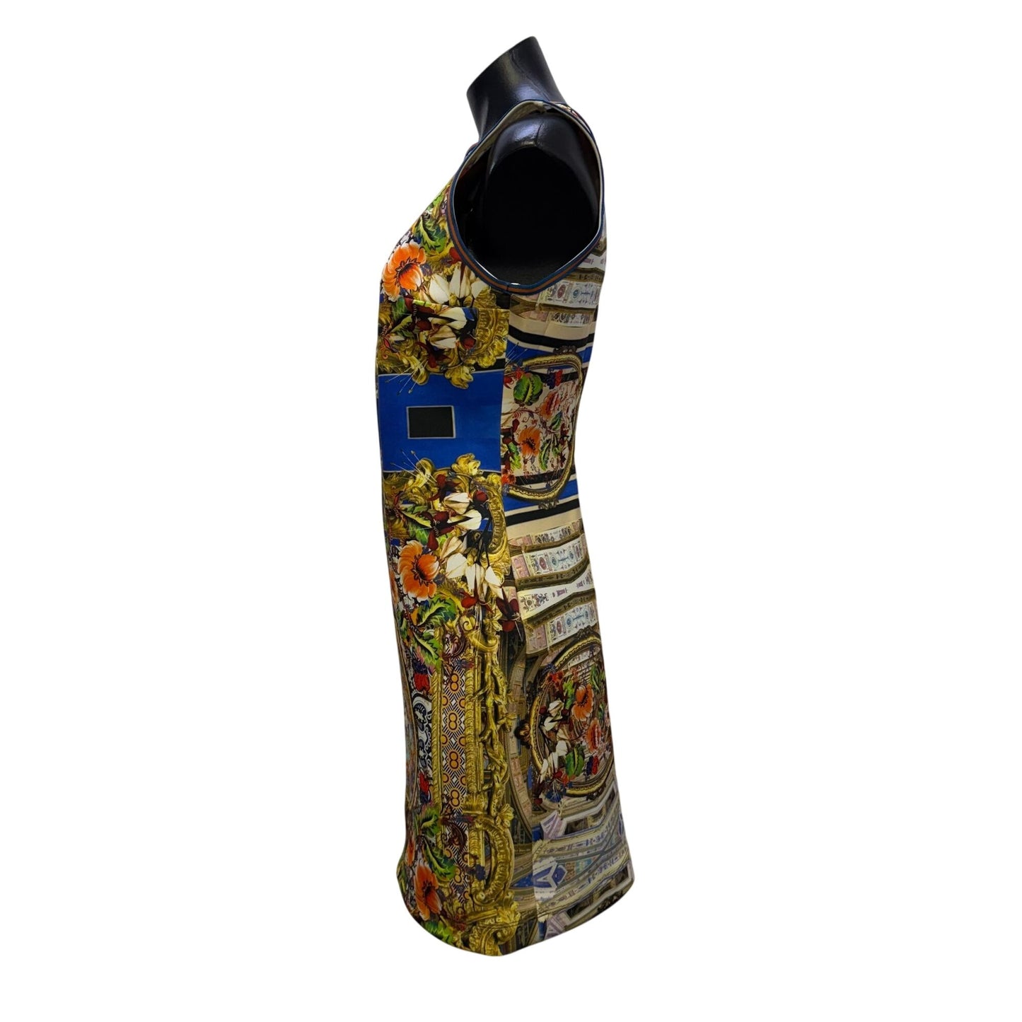 Clover Canyon Multi-Color Printed Dress V-Back Design Size L