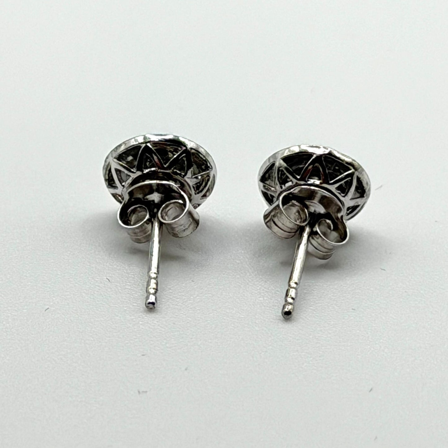 925 Sterling Silver Bridge Diamond Earrings