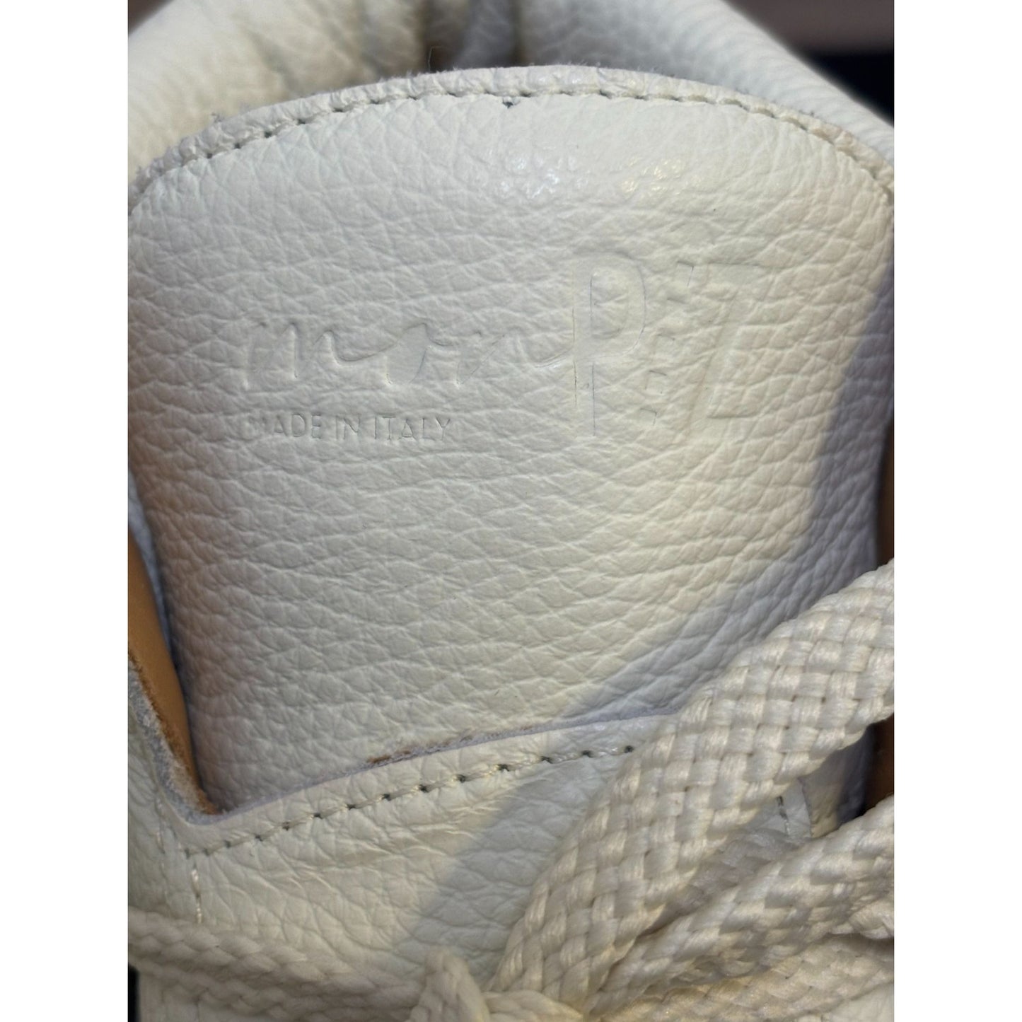 Mon Piz Ankle Boots White Leather Upper Lace-Up Size 7