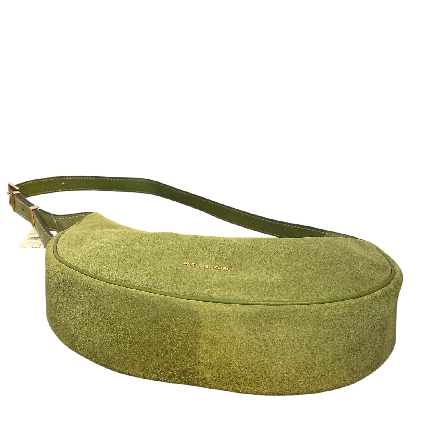 NWT Michael Kors Green Suede Shoulder Bag With Adjustable Strap