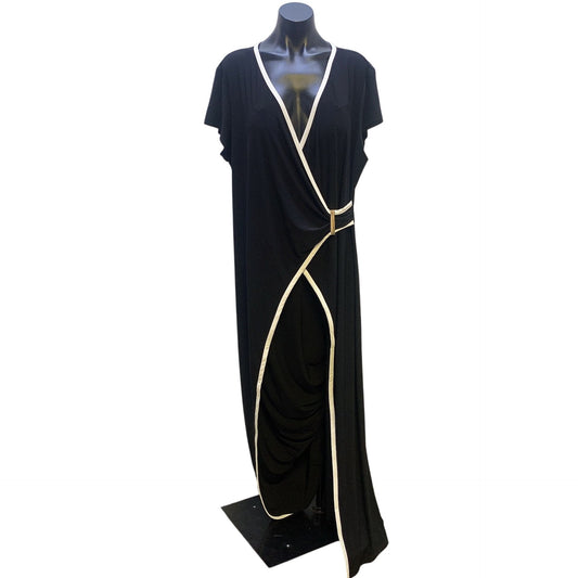NWT Joseph Ribkoff Black & White Draped Jumpsuit, Size 18