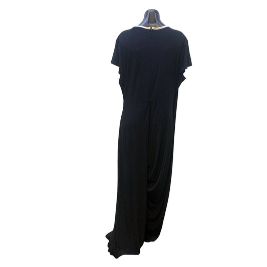 NWT Joseph Ribkoff Black & White Draped Jumpsuit, Size 18