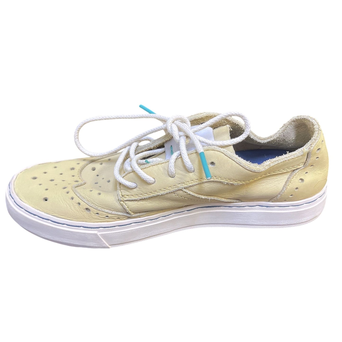 Satorisan Casual Shoes Size 7.5 Yellow Leather Perforated Design