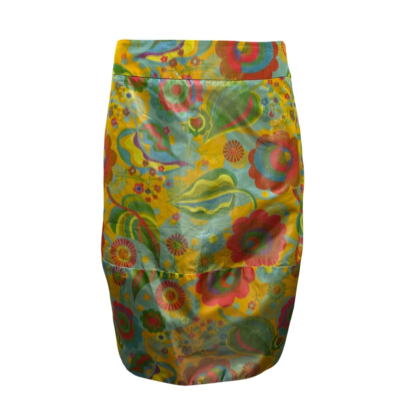 Marni Floral Print Silk Mini Skirt Vibrant Multicolor Size 42