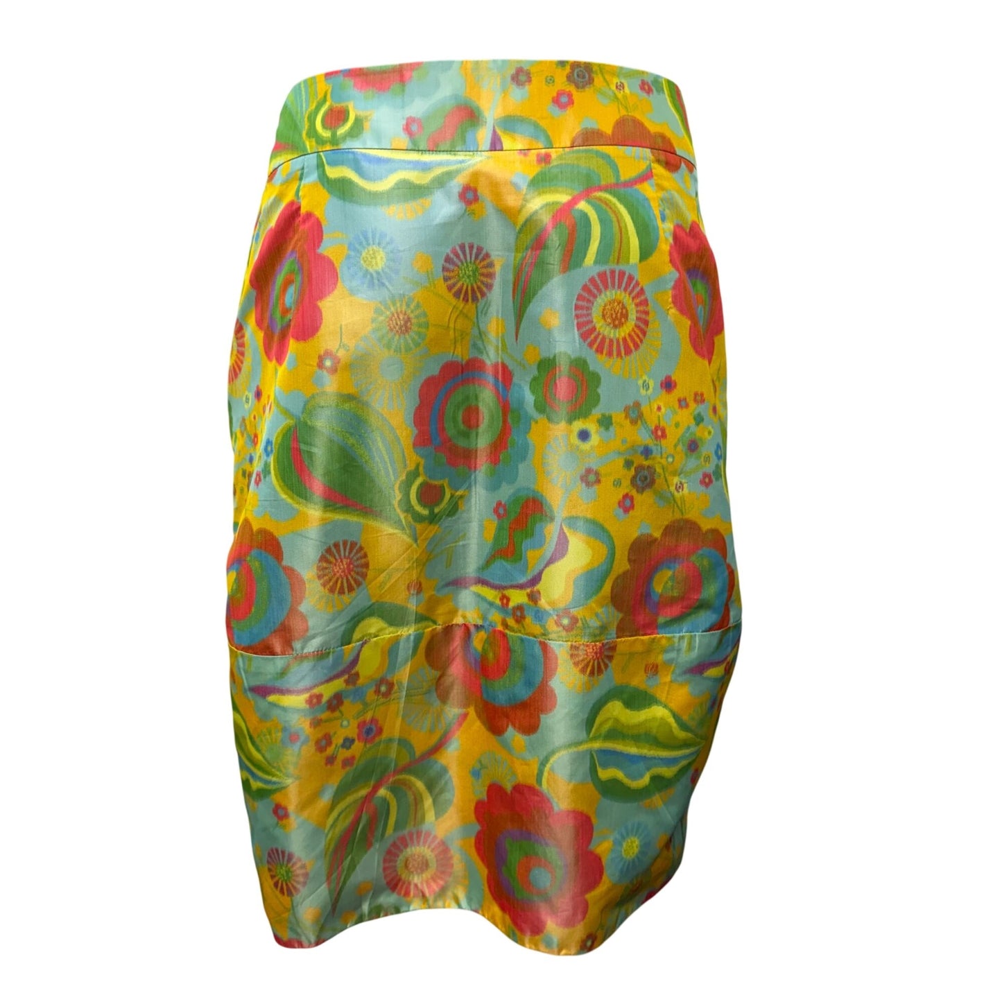 Marni Floral Print Silk Mini Skirt Vibrant Multicolor Size 42