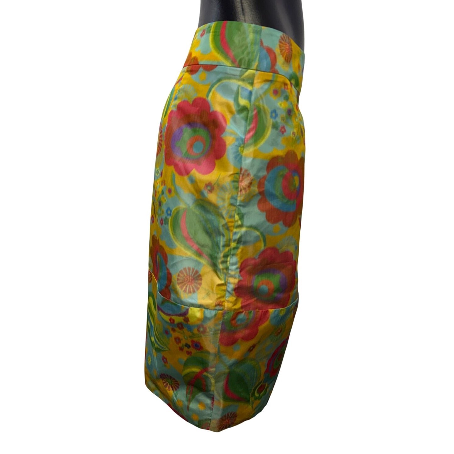 Marni Floral Print Silk Mini Skirt Vibrant Multicolor Size 42