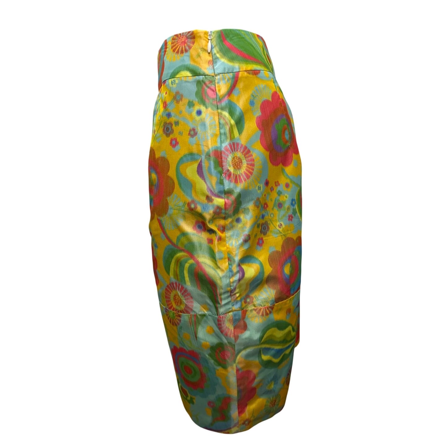 Marni Floral Print Silk Mini Skirt Vibrant Multicolor Size 42