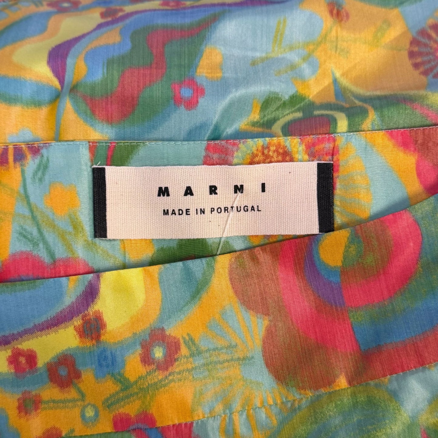 Marni Floral Print Silk Mini Skirt Vibrant Multicolor Size 42