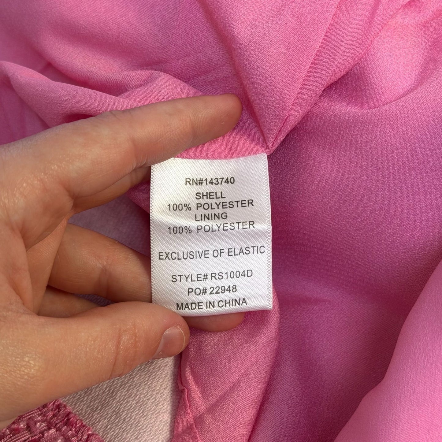 Hyacinth House Pink Halter Dress With Pearl Trim M