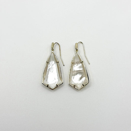 Kendra Scott Gold-Tone Mother-Of-Pearl Drop Earrings