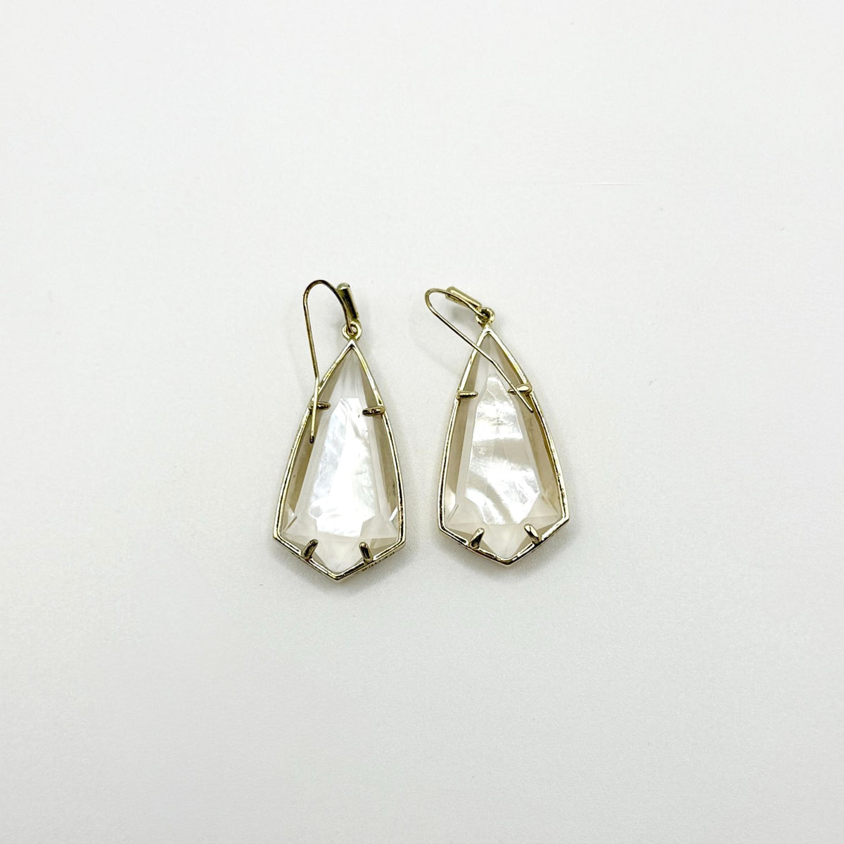 Kendra Scott Gold-Tone Mother-Of-Pearl Drop Earrings