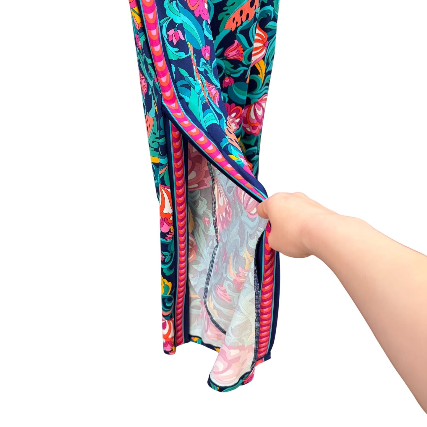 Trina Turk Floral Wide-Leg Pants Multi-Color M