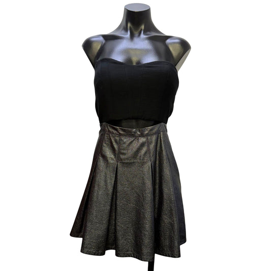 NWT BCBGeneration Strapless Black & Metallic Gray Dress 4
