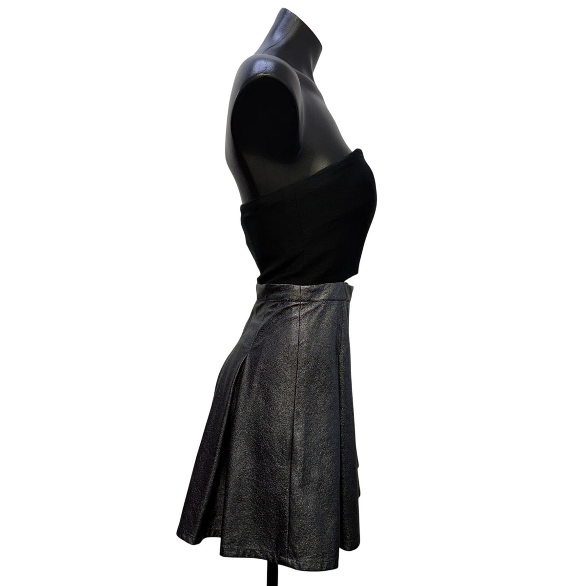 NWT BCBGeneration Strapless Black & Metallic Gray Dress 4