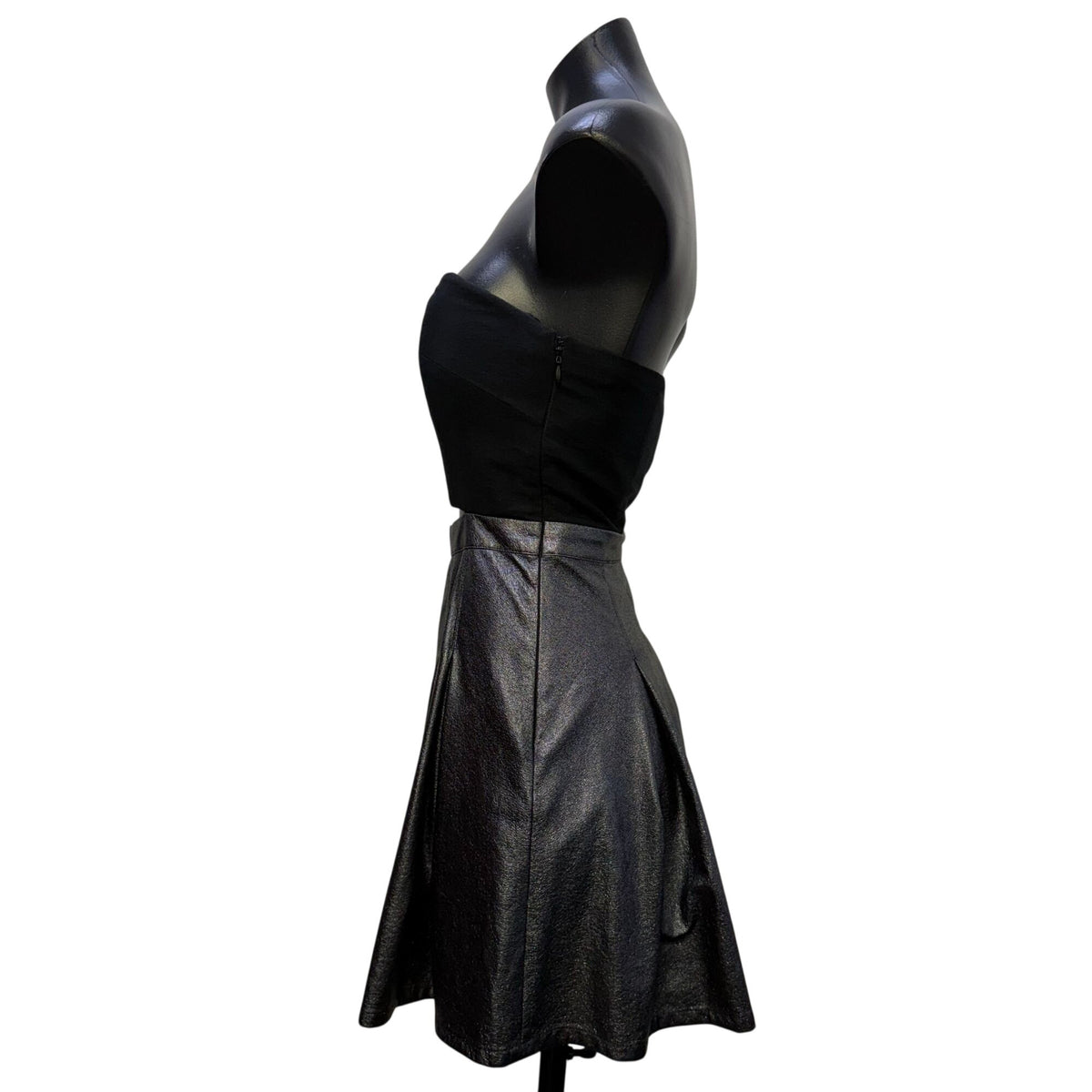 NWT BCBGeneration Strapless Black & Metallic Gray Dress 4