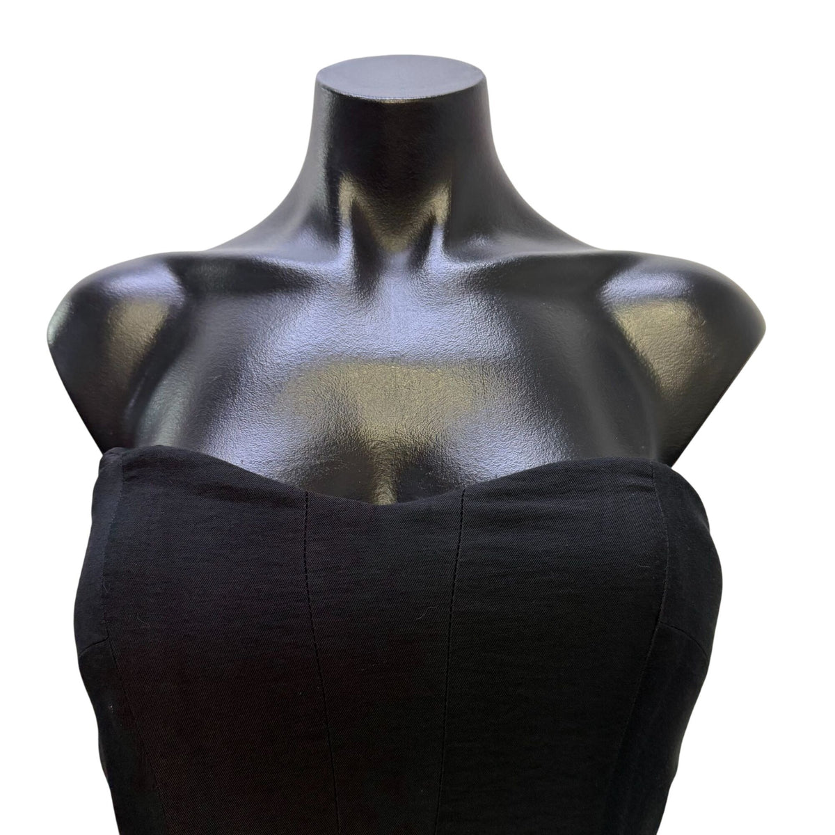 NWT BCBGeneration Strapless Black & Metallic Gray Dress 4