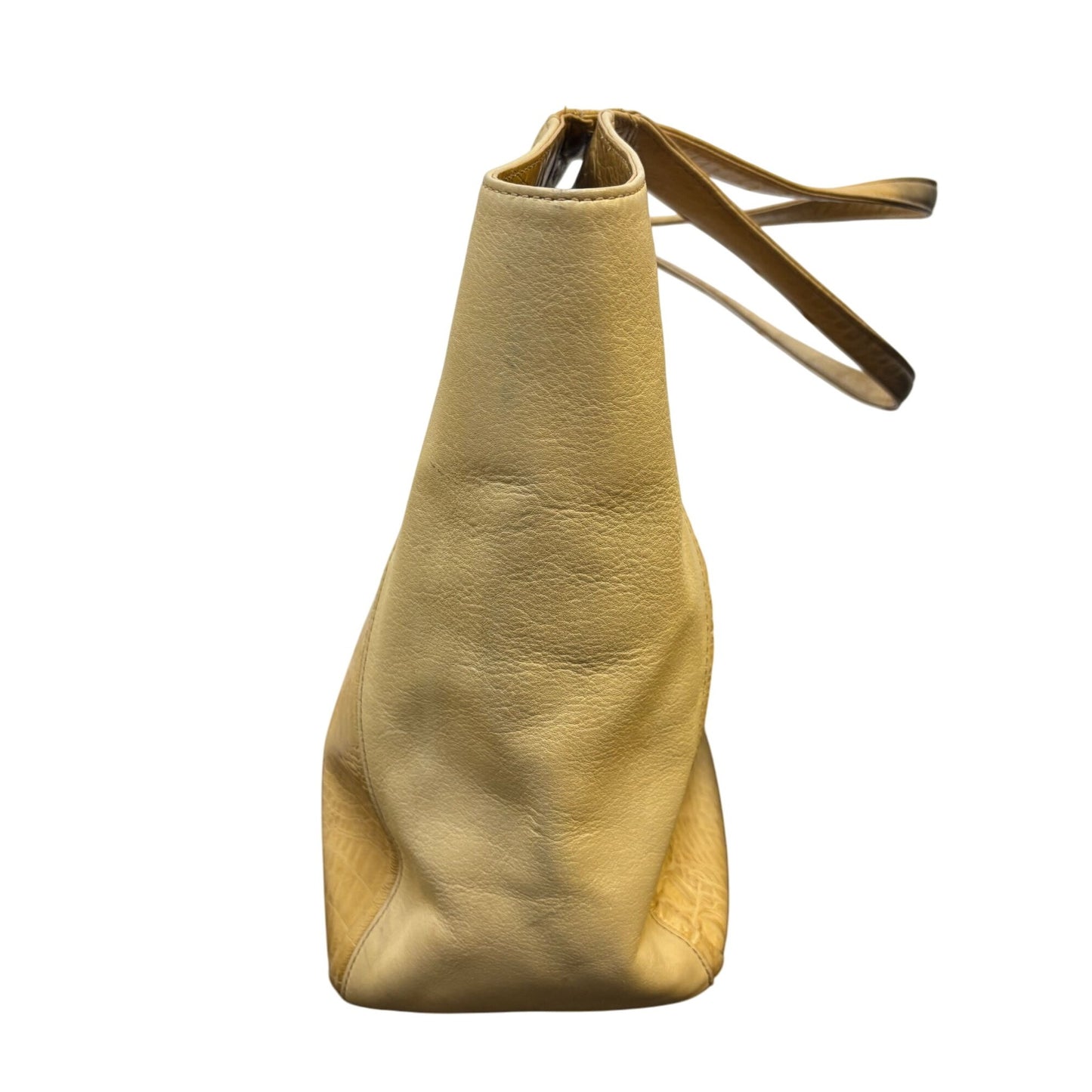 Brahmin Large Tan Tote Bag With Croc Embossed Leather