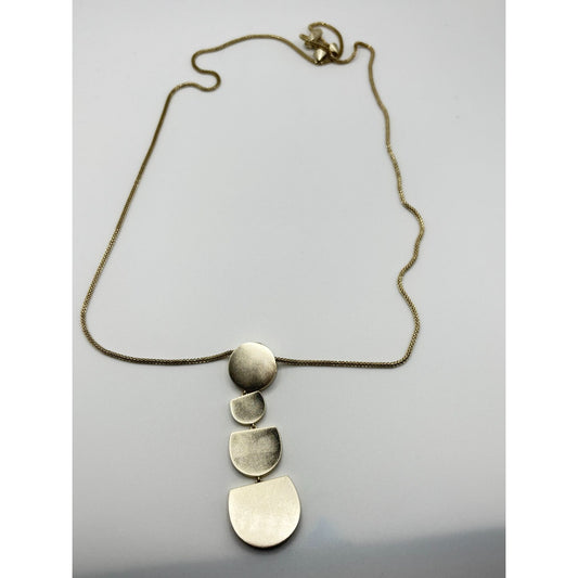 Kendra Scott Luna Gold Pendant Necklace Blue Stone & Adjustable Chain