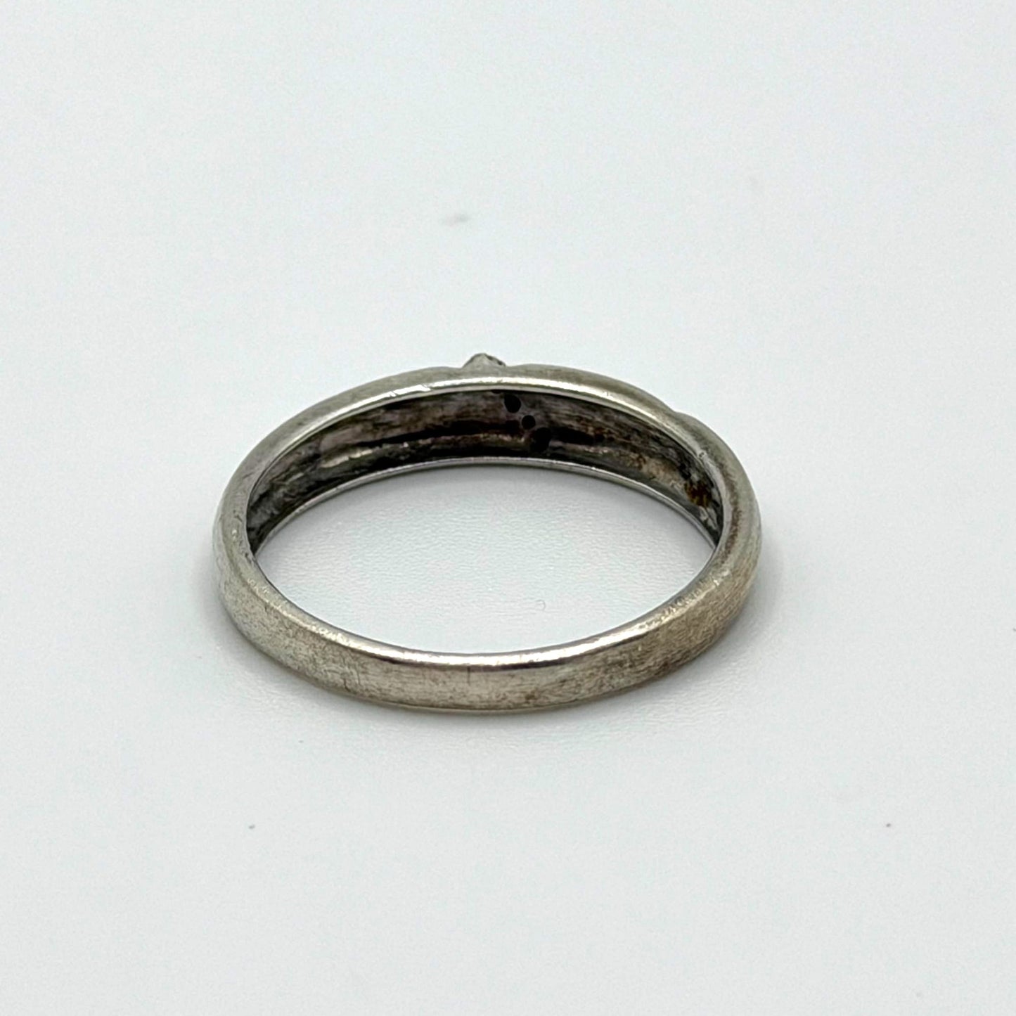 Sterling Silver 925 Band Ring With Geometric Engraving