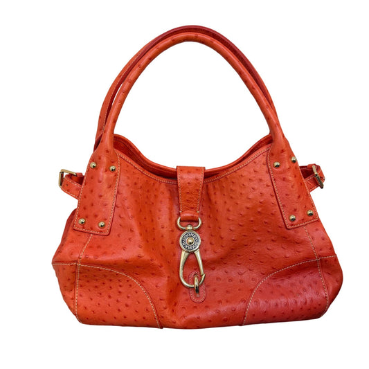 NWT Dooney & Bourke Coral Ostrich-Embossed Leather Handbag