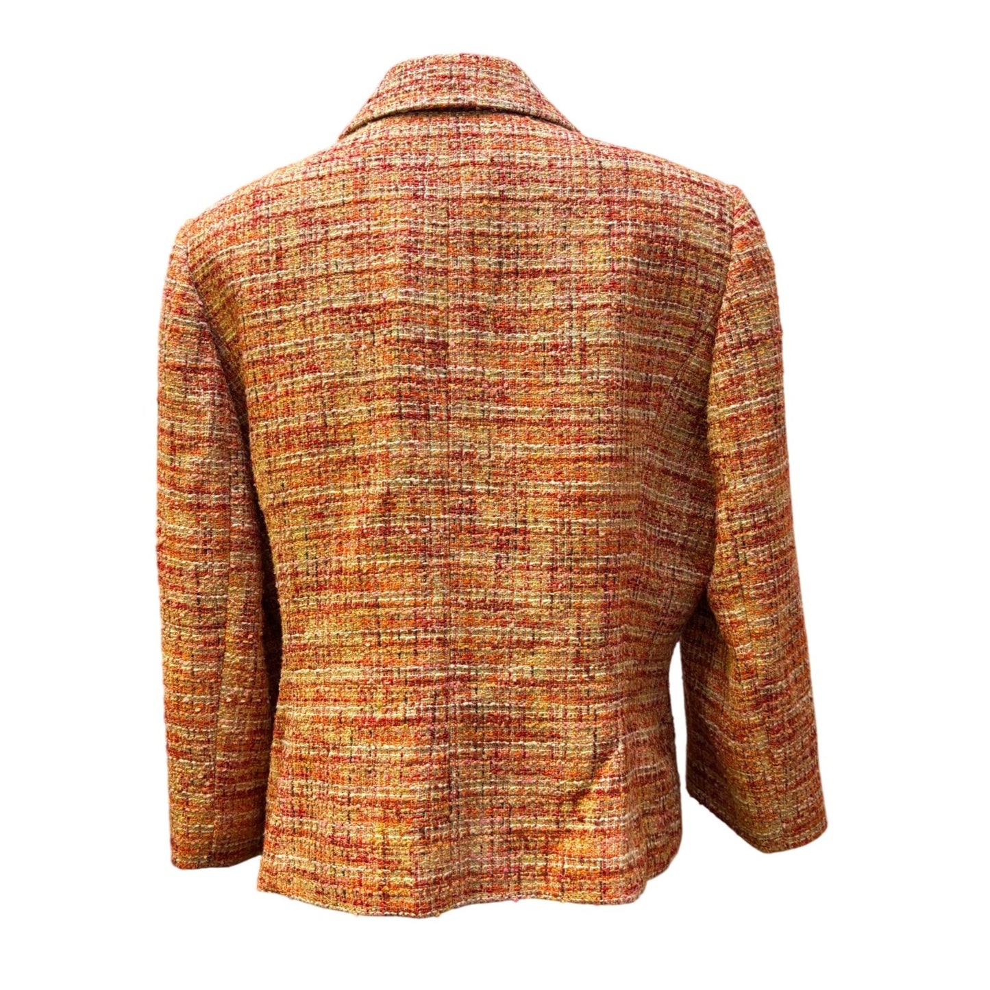 NWT Tahari Arthur S. Levine Tweed Suit Ensemble In Orange Size 16