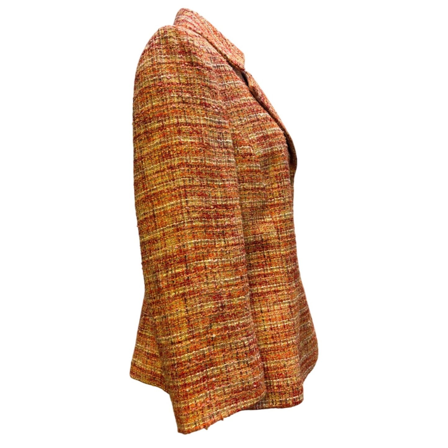 NWT Tahari Arthur S. Levine Tweed Suit Ensemble In Orange Size 16