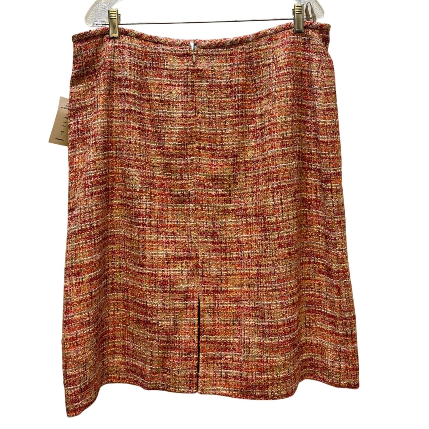 NWT Tahari Arthur S. Levine Tweed Suit Ensemble In Orange Size 16