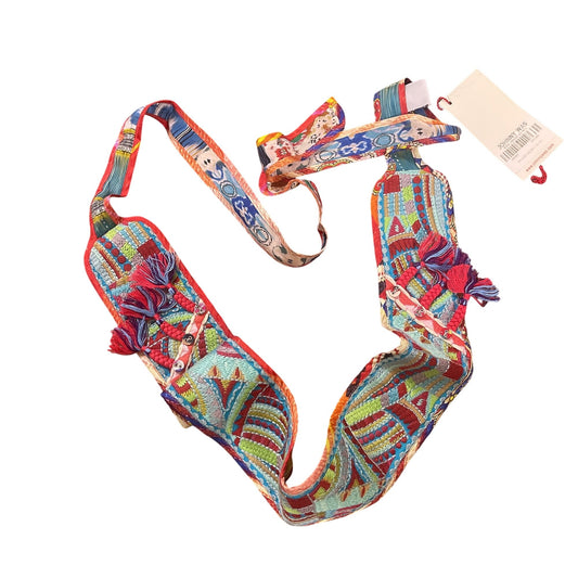 NWT Johnny Was Embroidered Sash Belt With Tassels