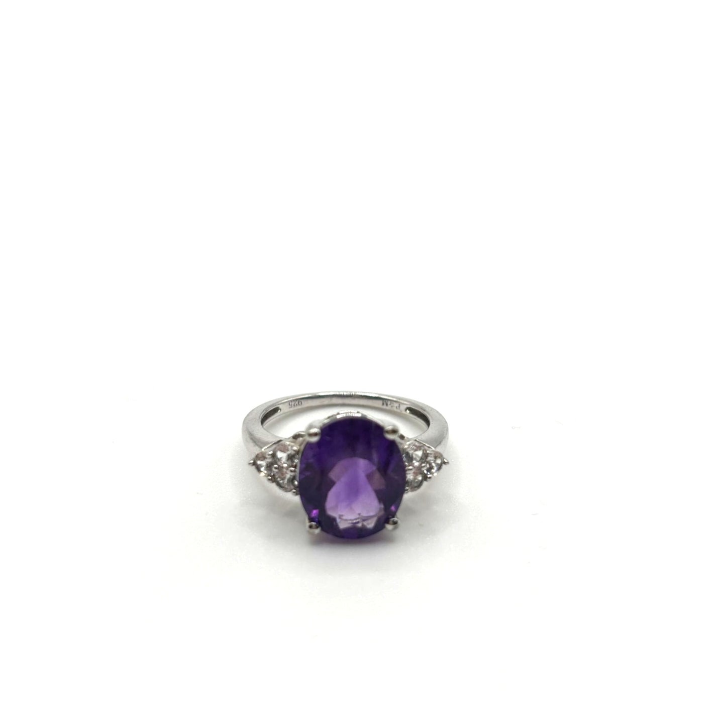 Amethyst Gemstone Ring Sterling Silver 925 Size 7.5