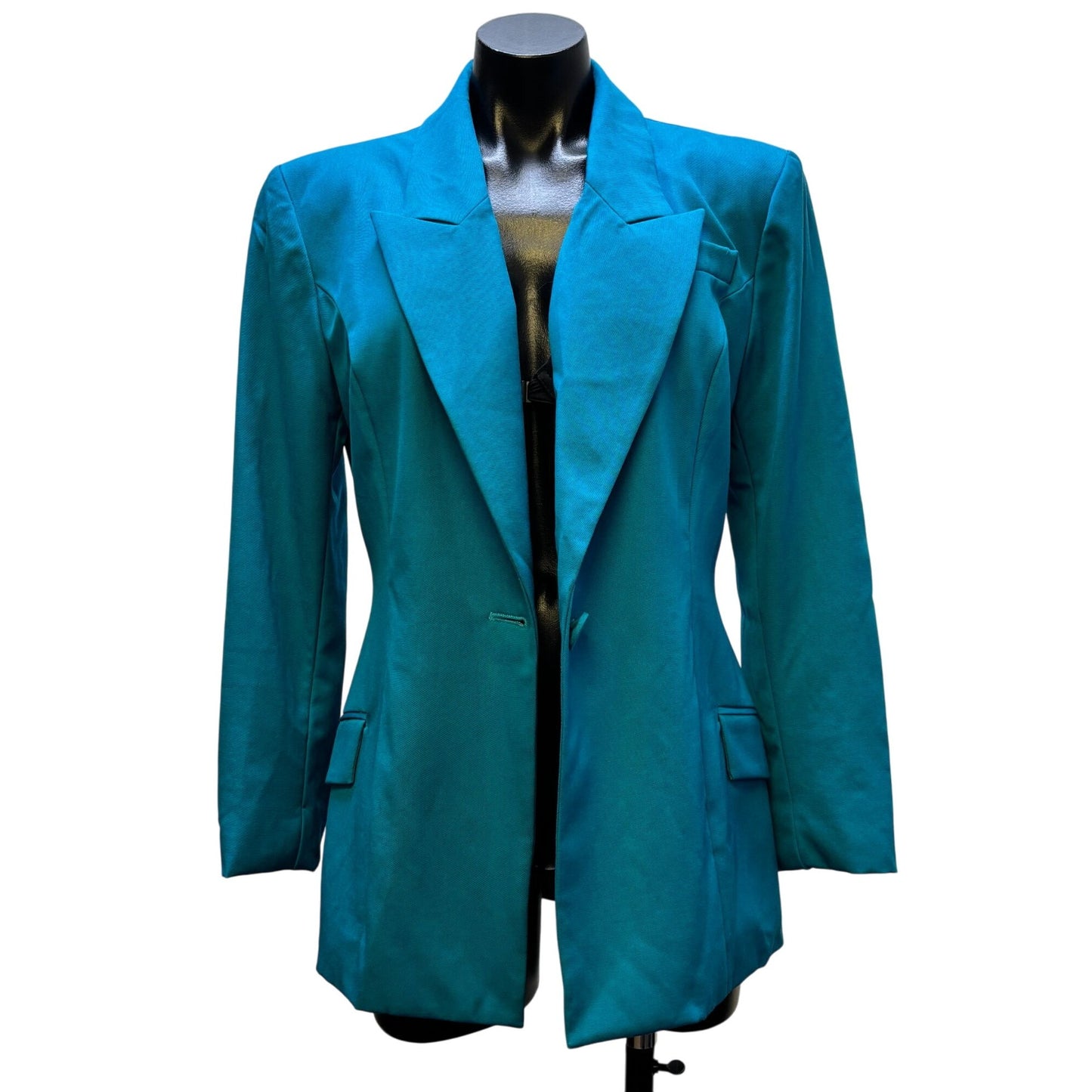 NWT Sergio Hudson Teal Blue Blazer Size 8