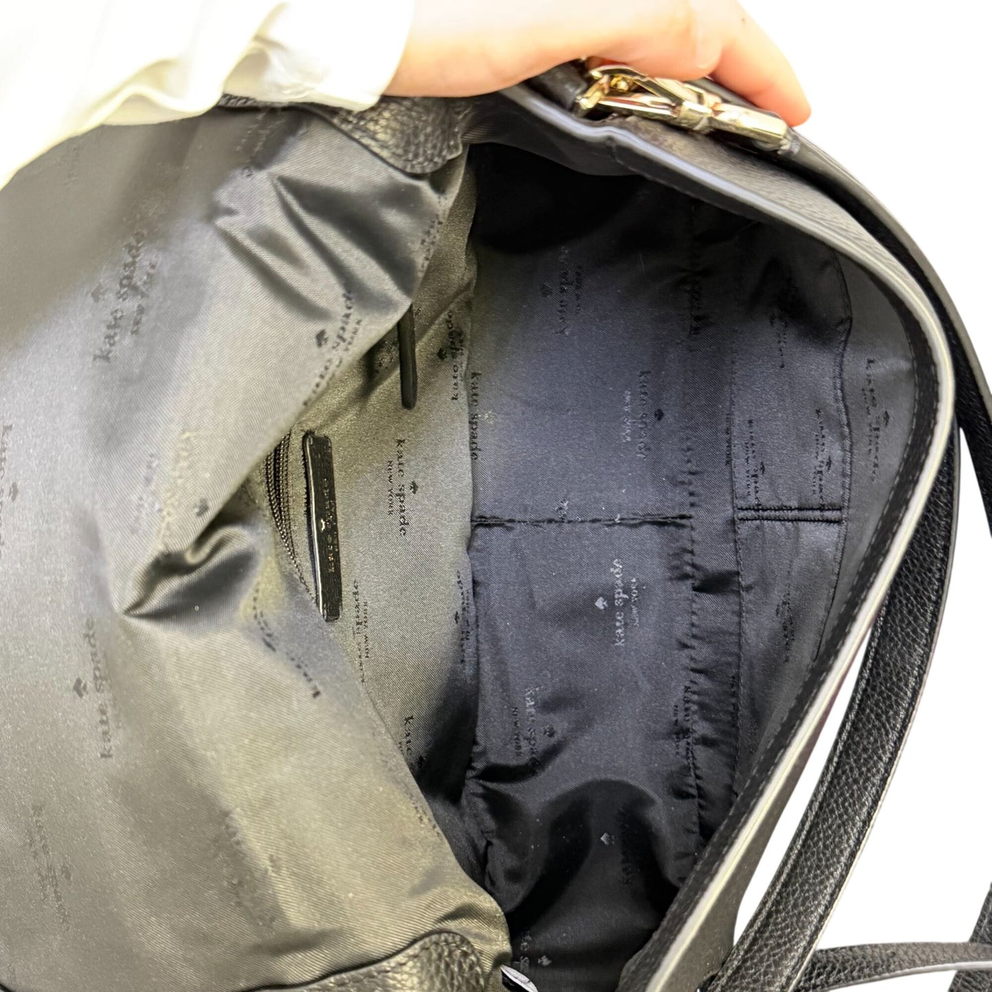 Kate Spade Black Pebbled Leather Crossbody Handbag M