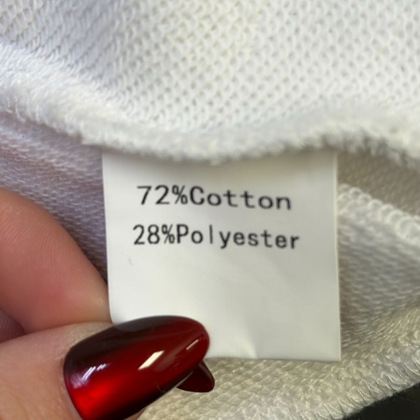 Queen Of Sparkles Cheer-Themed White Sweater Embroidery Crewneck Size S