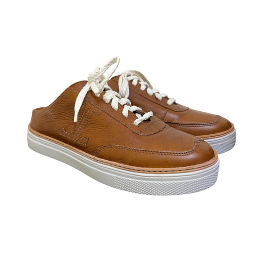 Lucchese Tan Leather Slip-On Sneakers Size 8.5