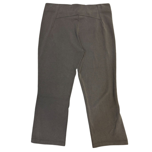 Lululemon Ribbed Softstreme High-Rise Zip-Leg Crop Pants Taupe 14