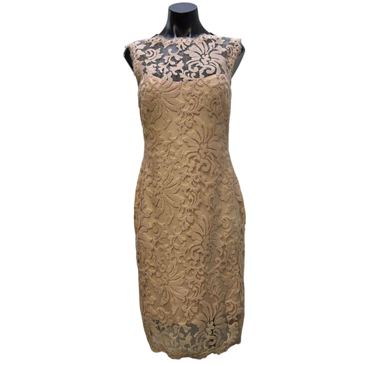 Tadashi Shoji Pink Lace Sleeveless Cocktail Dress Size 6