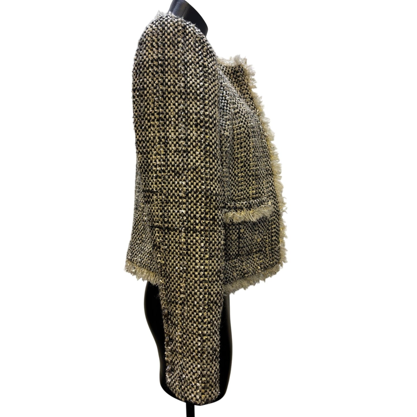 NWT L'agence Tweed Jacket Black & White Size 6