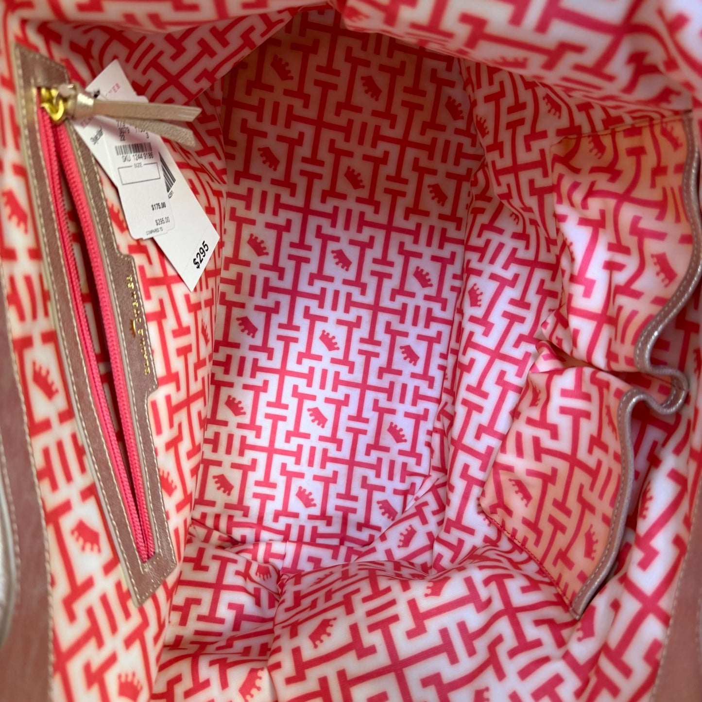 Elaine Turner Brown Woven Tote Bag With Braided Handle