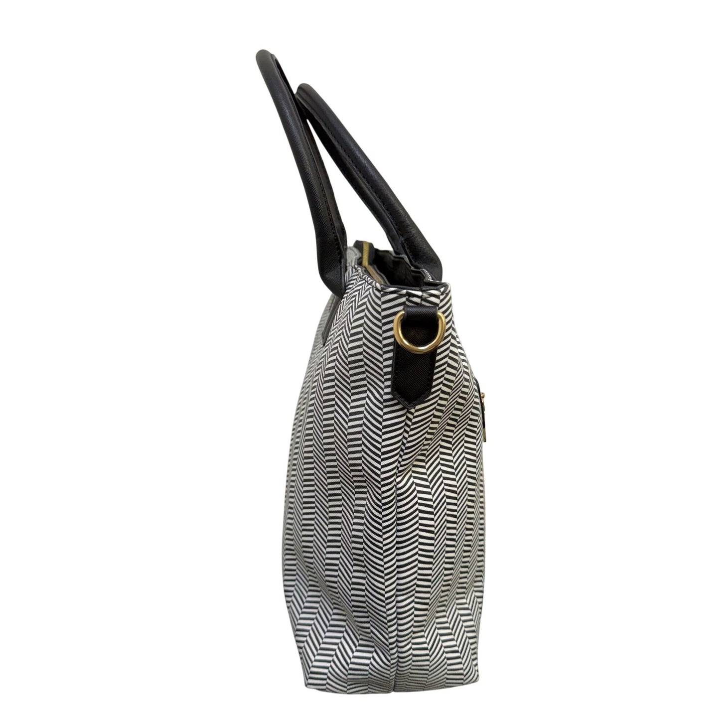 Trina Turk Black & White Chevron Large Tote
