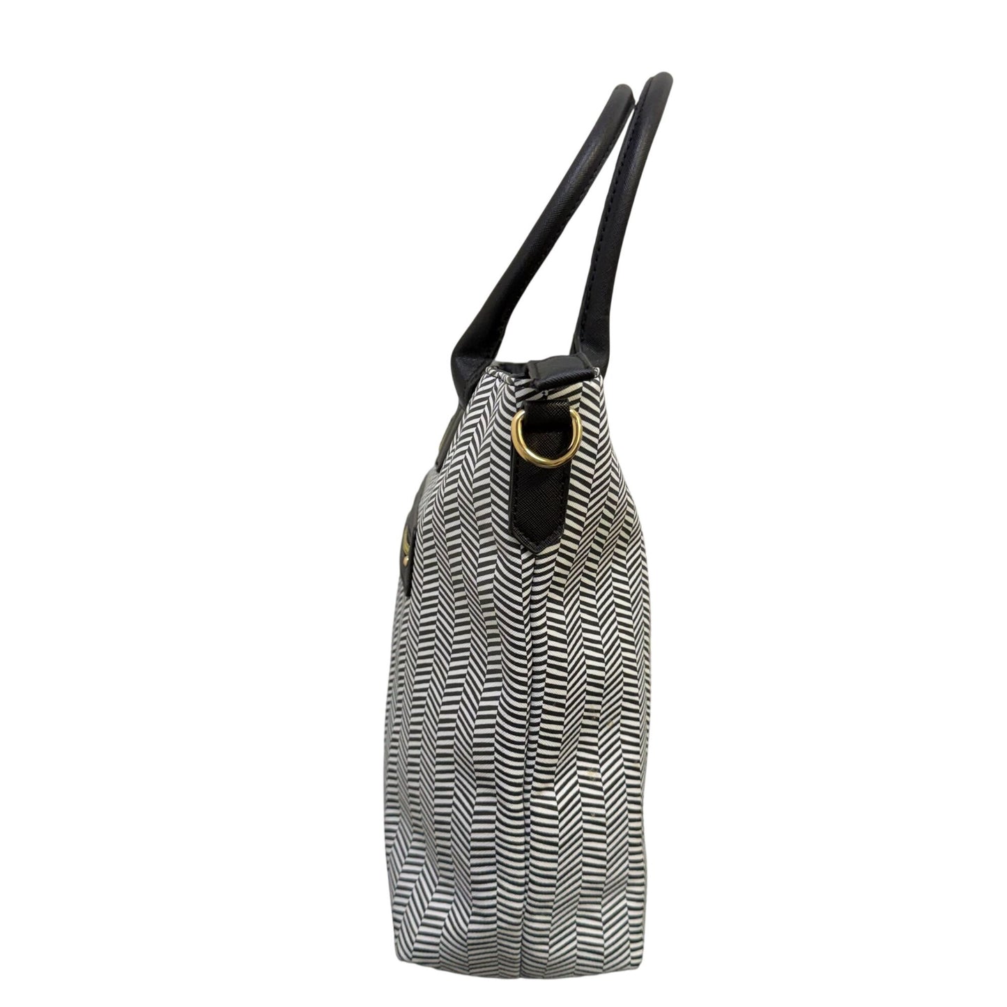 Trina Turk Black & White Chevron Large Tote