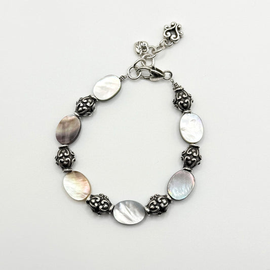 Brighton Bermuda Bead Mother-Of-Pearl Bracelet With Silver Accent