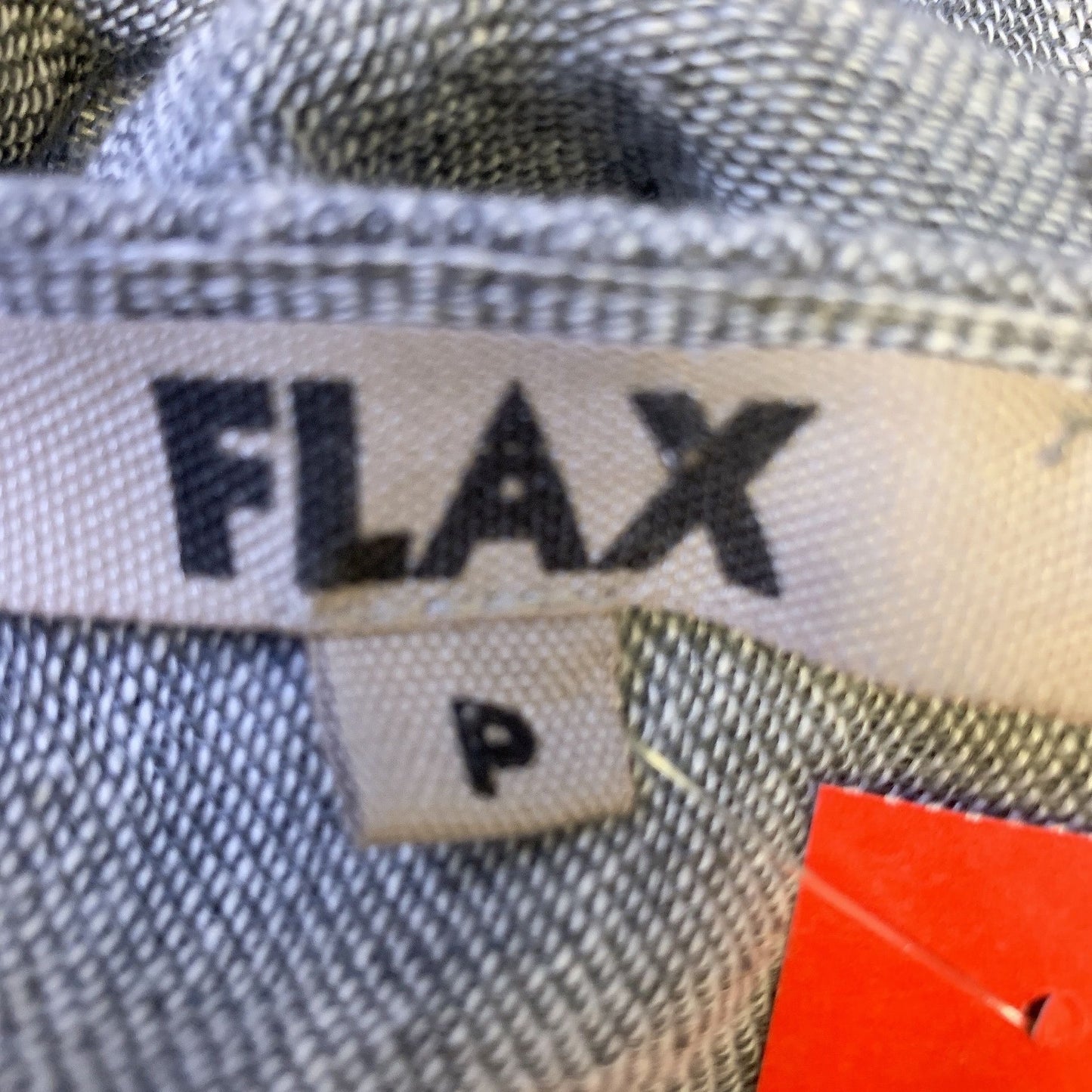 Flax Heather Grey Linen Tunic Blouse, Size Small