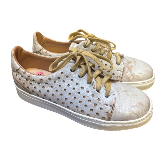 Bed Stu Beige Perforated Lace-Up Sneakers 9