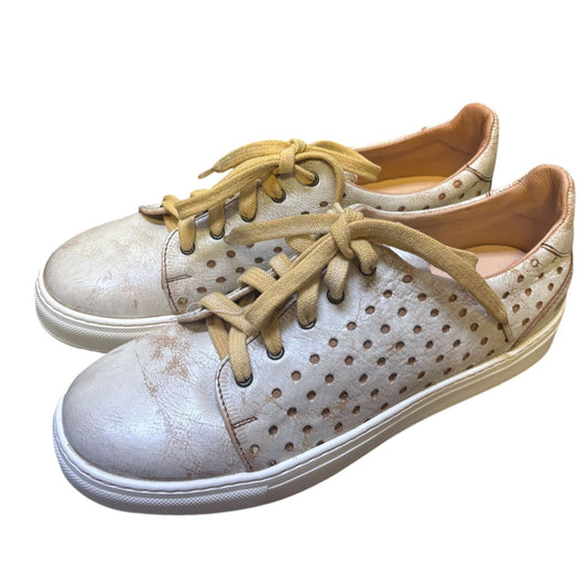 Bed Stu Beige Perforated Lace-Up Sneakers 9